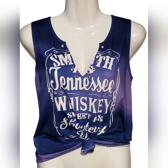 Tops - 2 for $15 Women's Tennessee Whiskey Purple Tank Top Sz M Country Concert T-Shirt